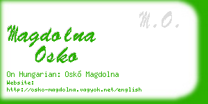 magdolna osko business card