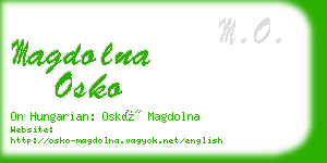 magdolna osko business card